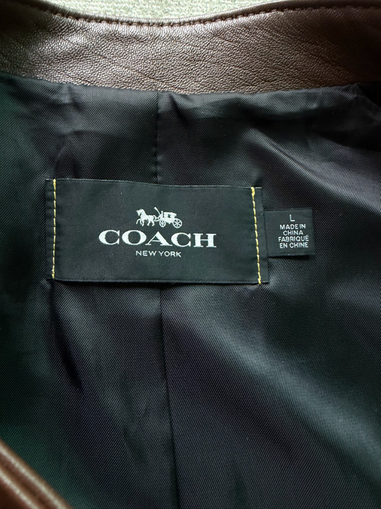 코치 시그니처 카페레이서 코티드 램스킨 라이더 자켓 이미지