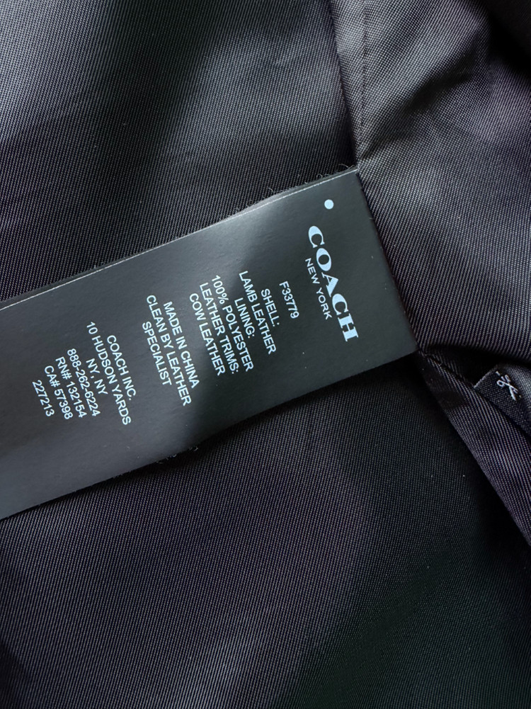 코치 시그니처 카페레이서 코티드 램스킨 라이더 자켓 이미지