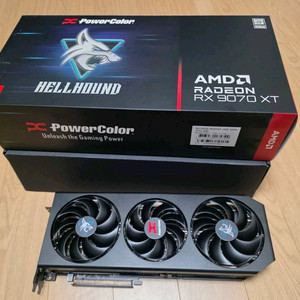 PowerColor 라데온 RX 9070 XT 16GB 헬하운드 그래픽카드 이미지