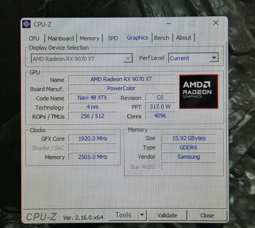 PowerColor 라데온 RX 9070 XT 16GB 헬하운드 그래픽카드 이미지