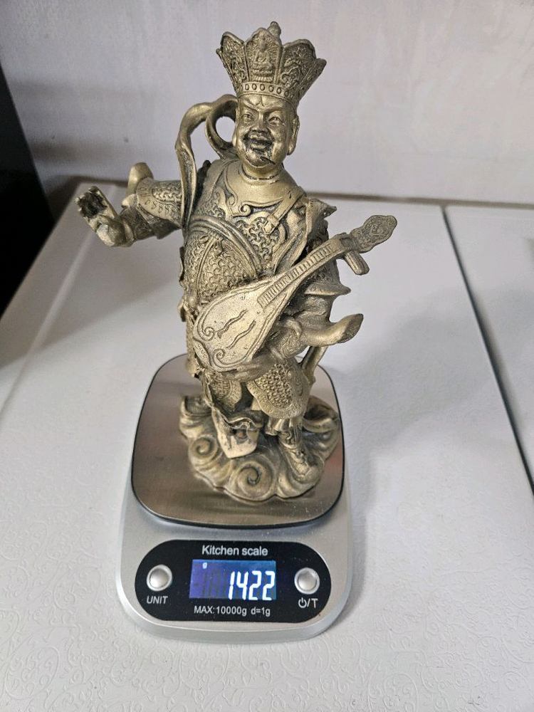 Aㅡ32. 황동 비파 조각상 장식품 이미지
