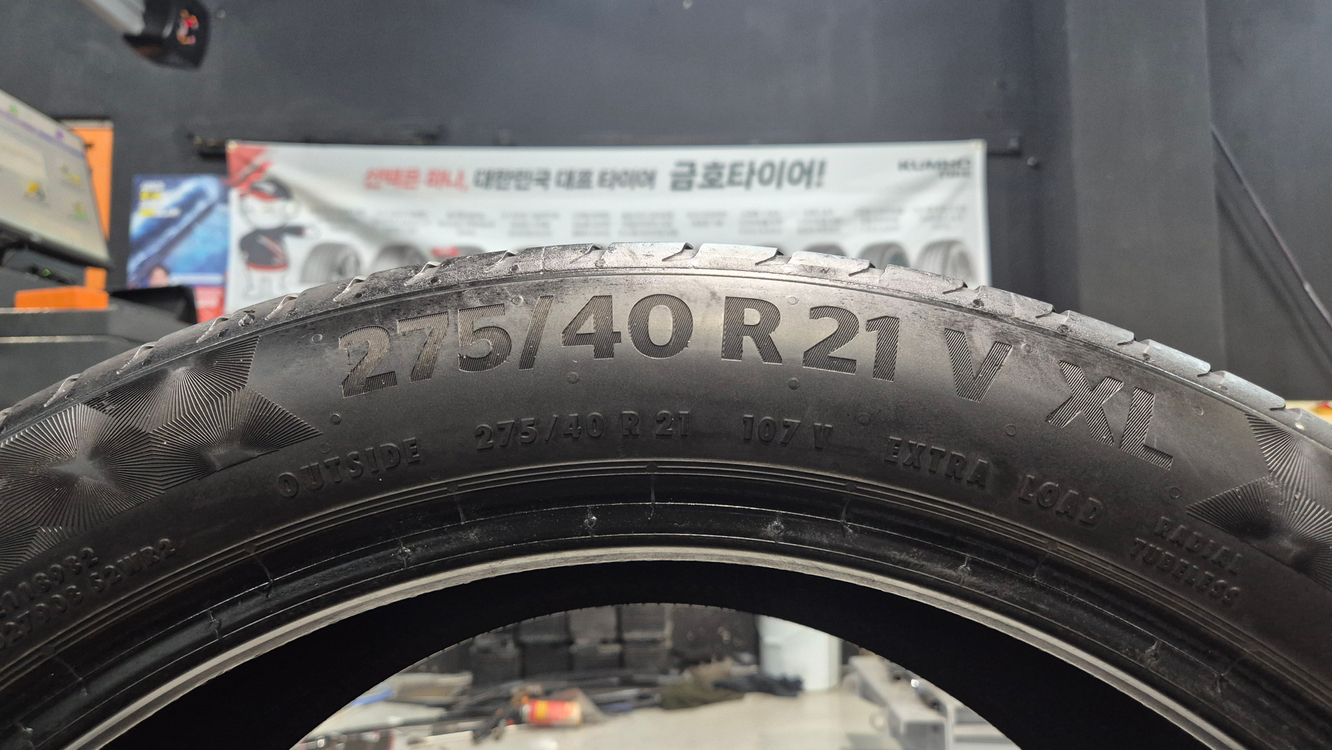 ★ 중고 타이어 ★275 40 21 콘티넨탈 프리미엄컨택트6 2754021 이미지
