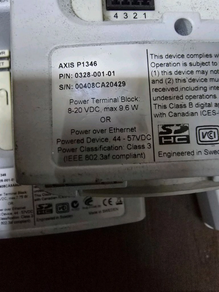 AXIS P1346 네트워크 카메라 CCTV 이미지