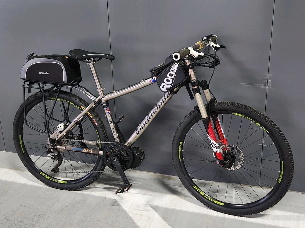 티타늄 전기자전거 e-mtb 팝니다. 이미지