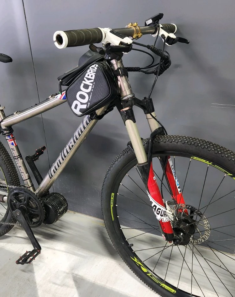 티타늄 전기자전거 e-mtb 팝니다. 이미지