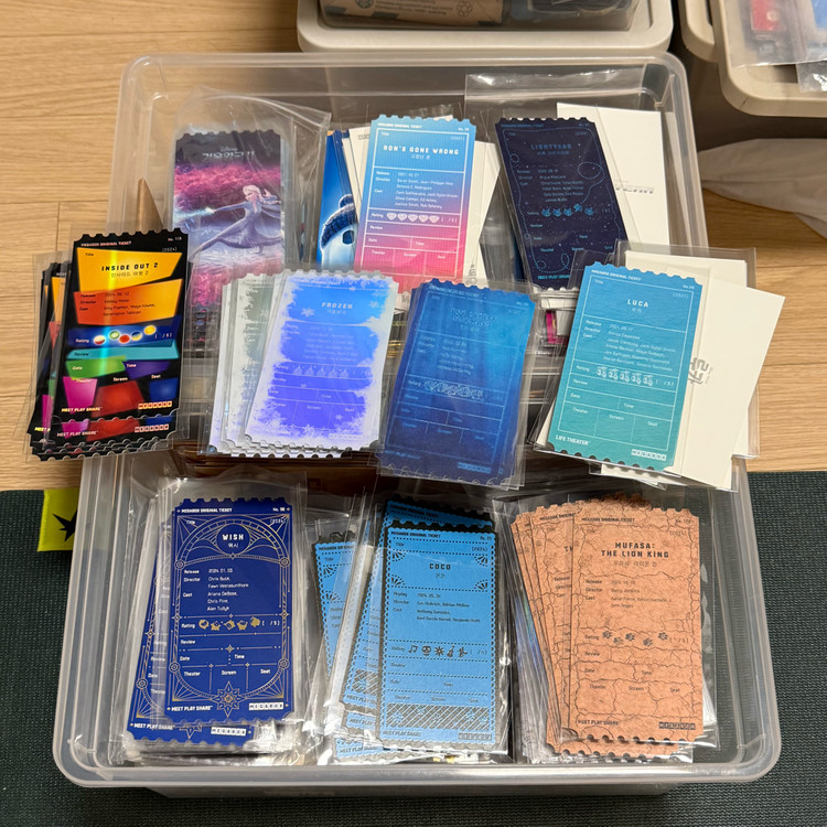 겨울왕국 인사이드아웃2 위시코코루카인어공주무파사고장난론버즈 오리지널티켓 디즈니오티 이미지