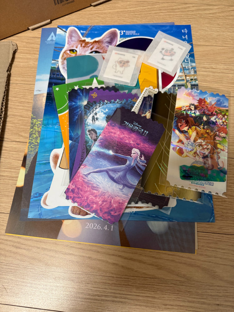 겨울왕국 인사이드아웃2 위시코코루카인어공주무파사고장난론버즈 오리지널티켓 디즈니오티 이미지