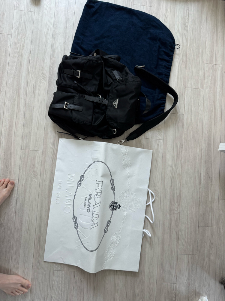 남성 프라다 리나일론 백팩 미디움 2vz110 이미지