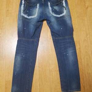 (정품새상품급)디스퀘어드2 스플래터 페인팅&데미지 워싱 스판 청비지,34인치 이미지