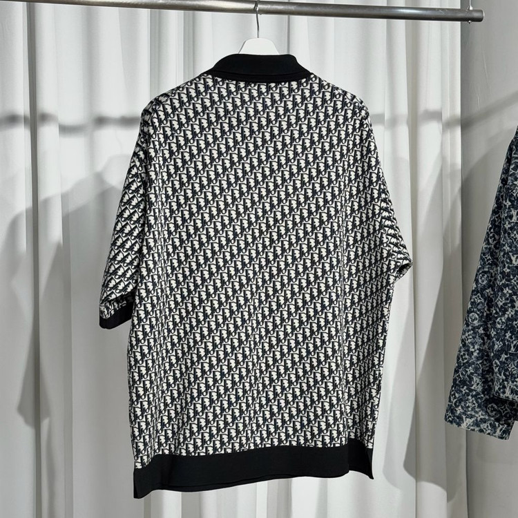 [새상품급/3XL]디올 오블리크 자카드 니트 카라티 폴로티 이미지