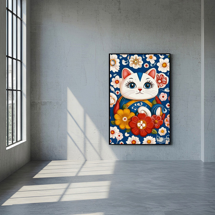 그림 액자 팝아트 인테리어소품 영원의 정원 고양이그림 고양이액자 대형 거실 벽걸이 장식 인테리어 포인트용 아트포스터 이미지