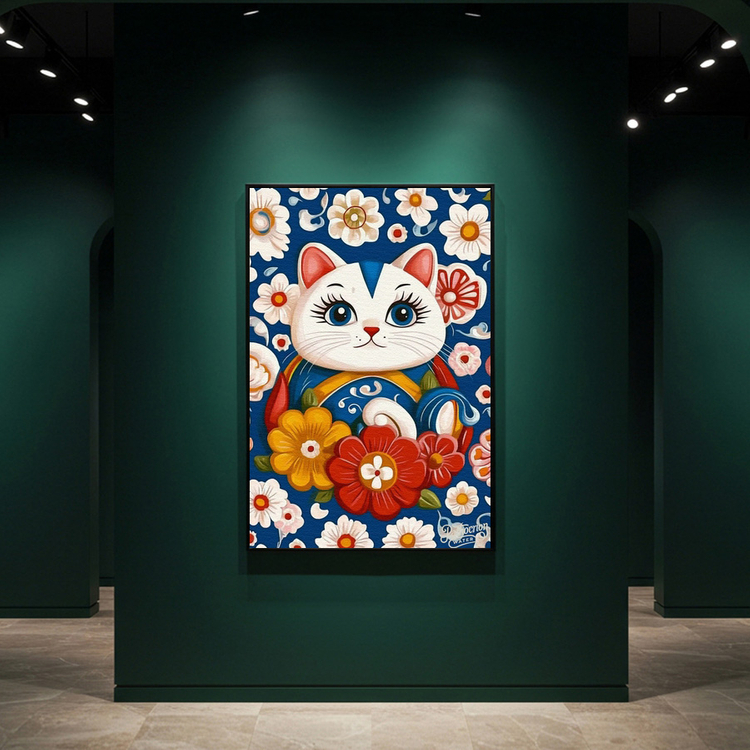 그림 액자 팝아트 인테리어소품 영원의 정원 고양이그림 고양이액자 대형 거실 벽걸이 장식 인테리어 포인트용 아트포스터 이미지