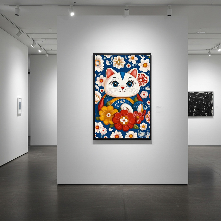 그림 액자 팝아트 인테리어소품 영원의 정원 고양이그림 고양이액자 대형 거실 벽걸이 장식 인테리어 포인트용 아트포스터 이미지