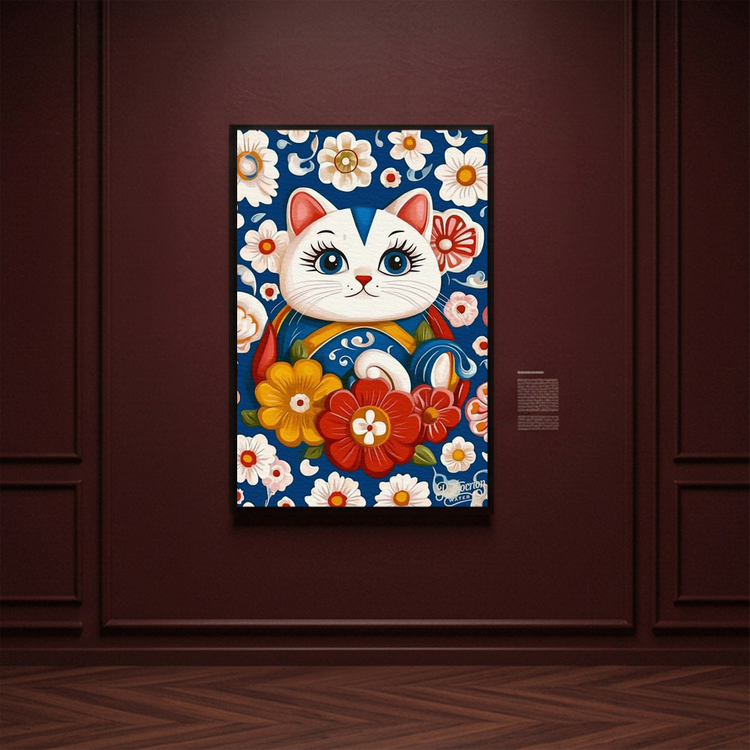 그림 액자 팝아트 인테리어소품 영원의 정원 고양이그림 고양이액자 대형 거실 벽걸이 장식 인테리어 포인트용 아트포스터 이미지