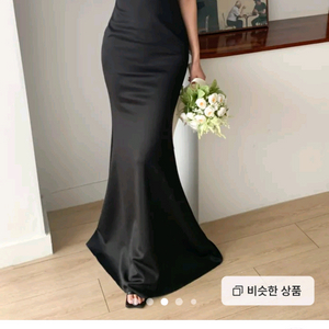 모반디 블랙 오프숄더 드레스 웨딩스냅 웨딩촬영 이미지