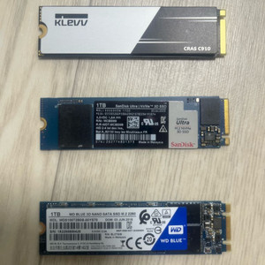 Nvme m.2 ssd 1tb 팝니다 샌디스크 WD KLEVV 이미지