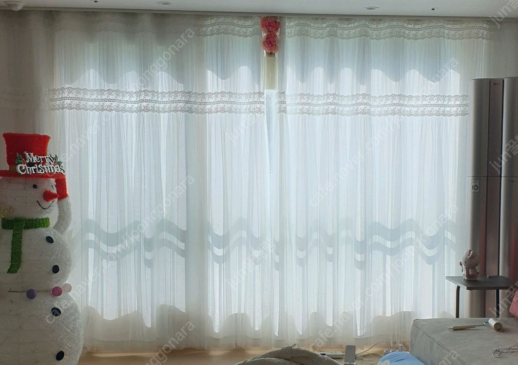 한스 특대형 암막커튼 예쁜 레이스커튼 침실 거실 암막커튼 세트 #새상품# 이미지