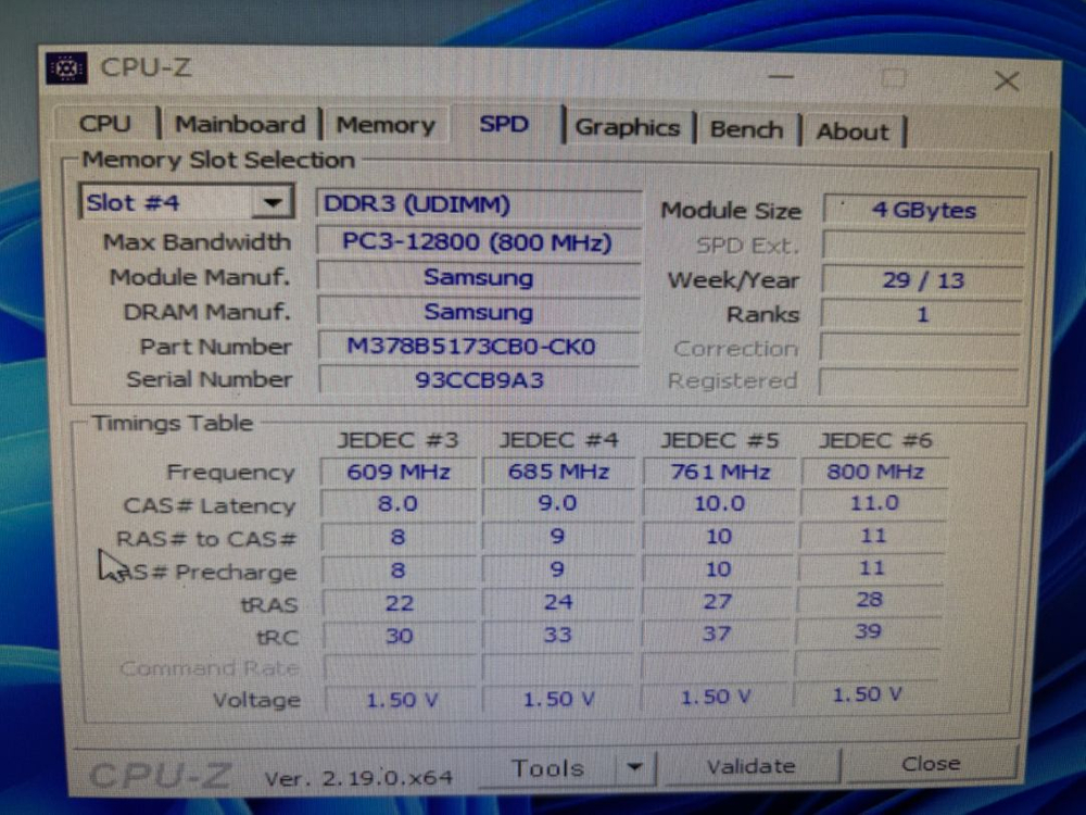 삼성 DDR3 4GB 메모리 4개 이미지