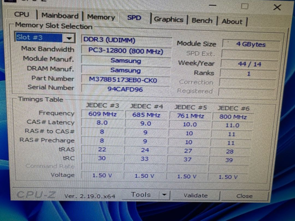 삼성 DDR3 4GB 메모리 4개 이미지
