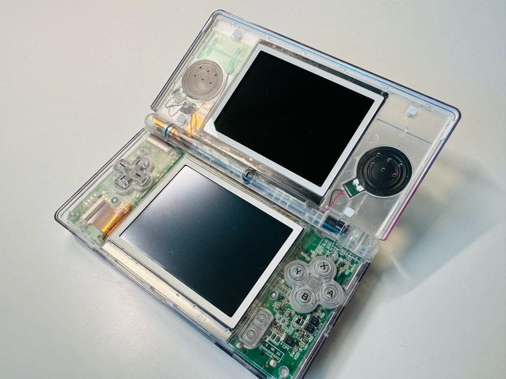 닌텐도 DS Lite DSL 클리어 하우징 한글 정발판 + 정품 충전기 판매 (GBA, 게임보이) 이미지