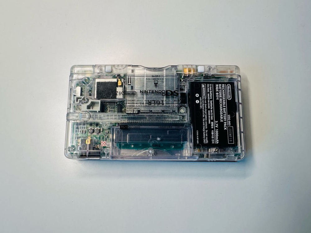 닌텐도 DS Lite DSL 클리어 하우징 한글 정발판 + 정품 충전기 판매 (GBA, 게임보이) 이미지