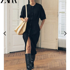 ZARA 자라 데님 롱원피스 이미지