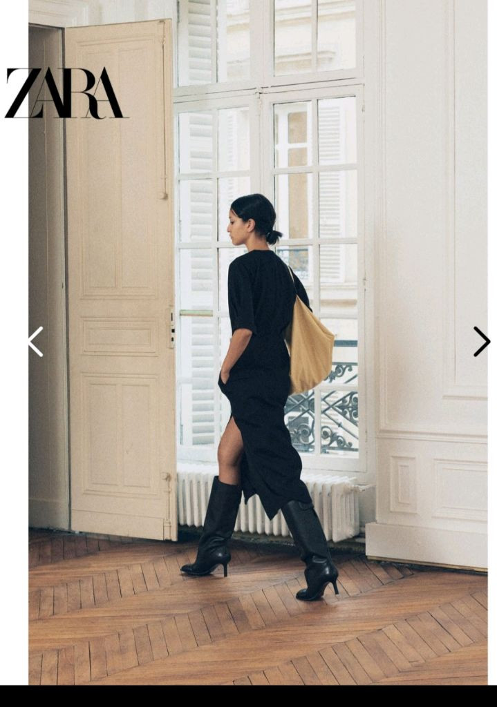 ZARA 자라 데님 롱원피스 이미지