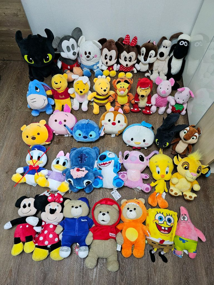 인형 : 디즈니, 미키마우스, 썸썸, 푸우, 피글렛, 숀더쉽, 트위티, 도날드덕, 테드 이미지