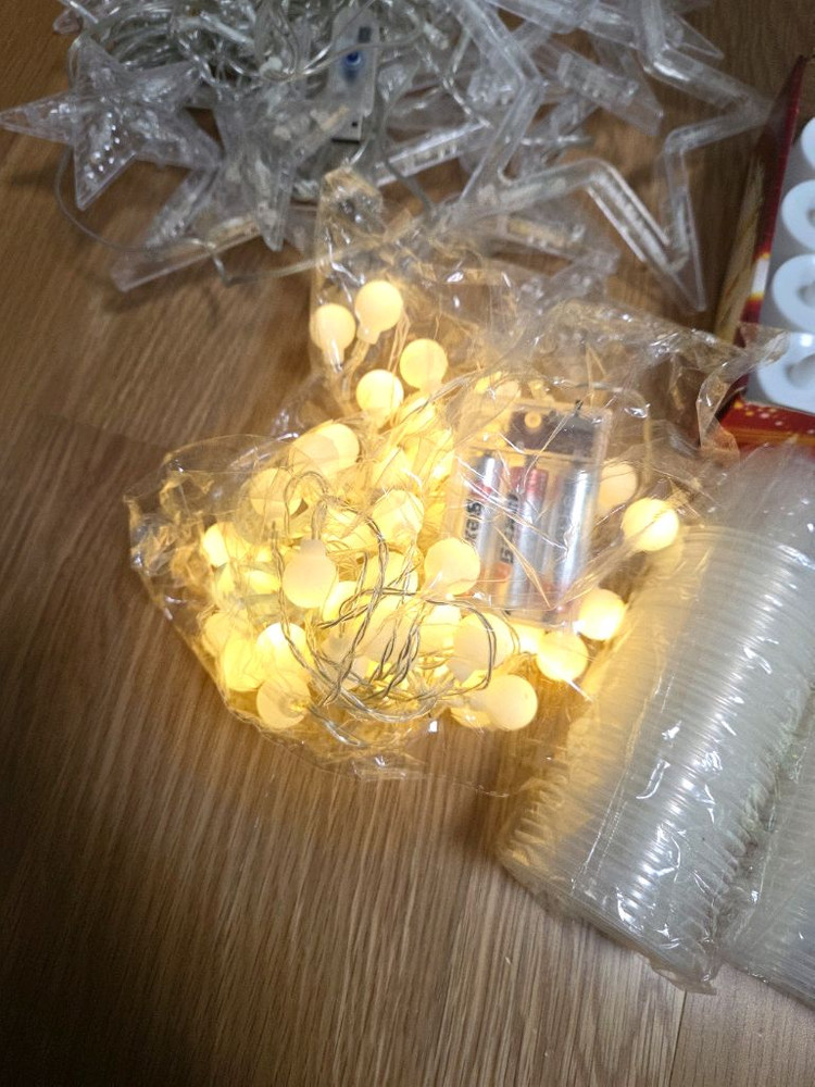 프로포즈 파티 용품 일괄판매(led 촛불, usb 크리스마스 조명 전구 장식 등) 이미지