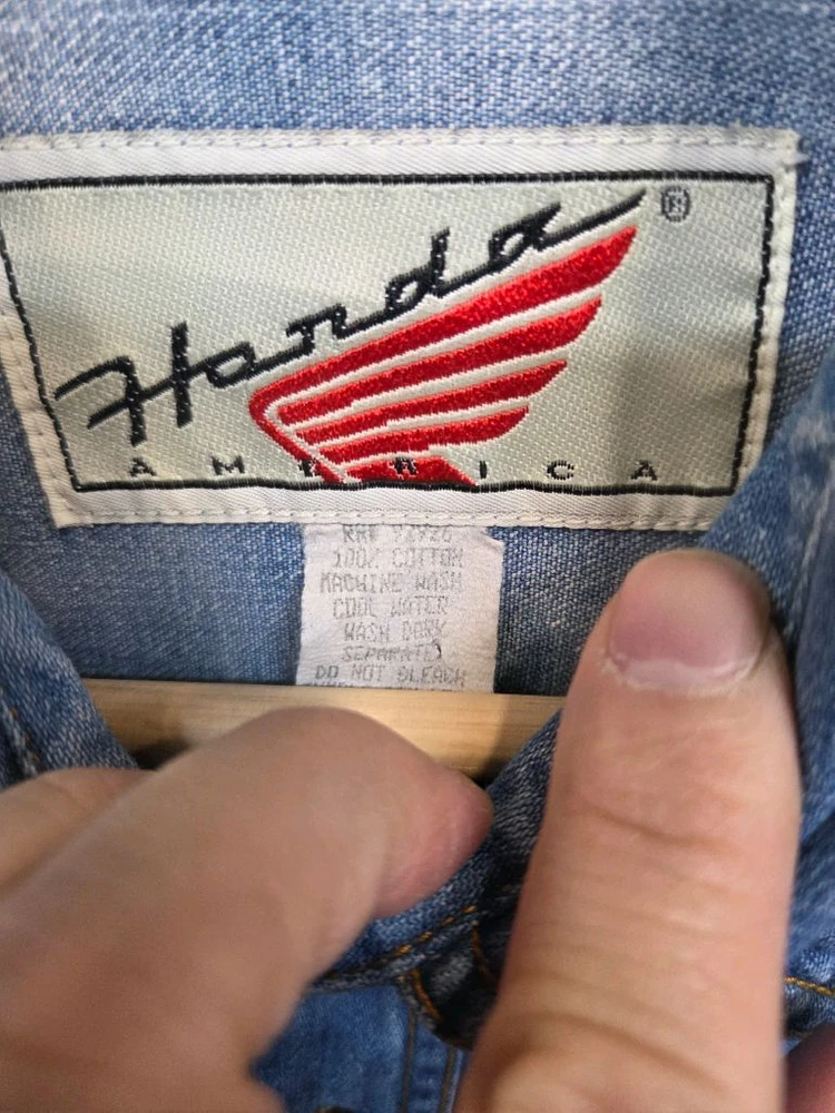 혼다 올드스쿨 빈티지 자수로고 데님셔츠 긴팔 L xl 이미지