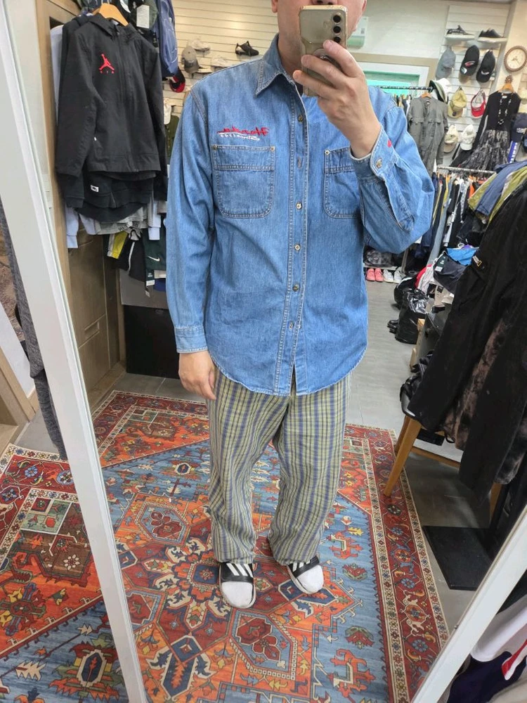 혼다 올드스쿨 빈티지 자수로고 데님셔츠 긴팔 L xl 이미지