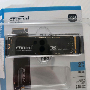 Crucial T500 Pro 2TB Gen4 NVMe M.2 SSD D램 있습니다. 이미지