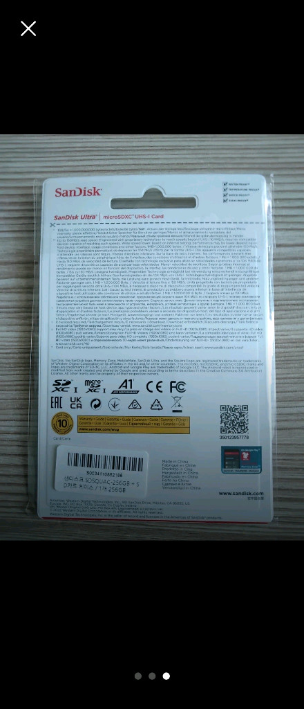 새상품) SD카드 256GB 스위치2 닌텐도 블랙박스 스위치1 바디캠 드론 디카 dsrl 샌디스크 태블릿 이미지