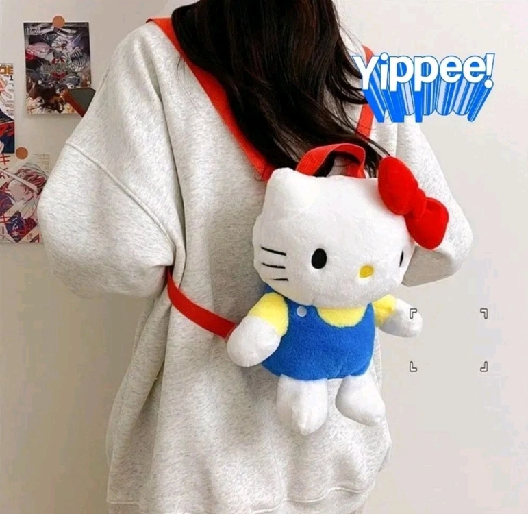 헬로키티 인형 백팩 가방 이미지