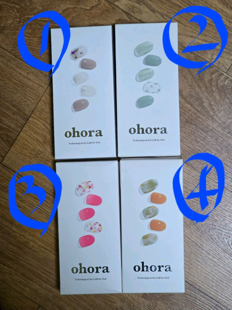 오호라 젤 네일 스티커 4종 이미지