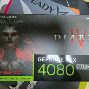 이엠텍 RTX 4080 SUPER MIRACLE BLACK 디아블로4 에디션 그래픽 카드 팝니다 이미지