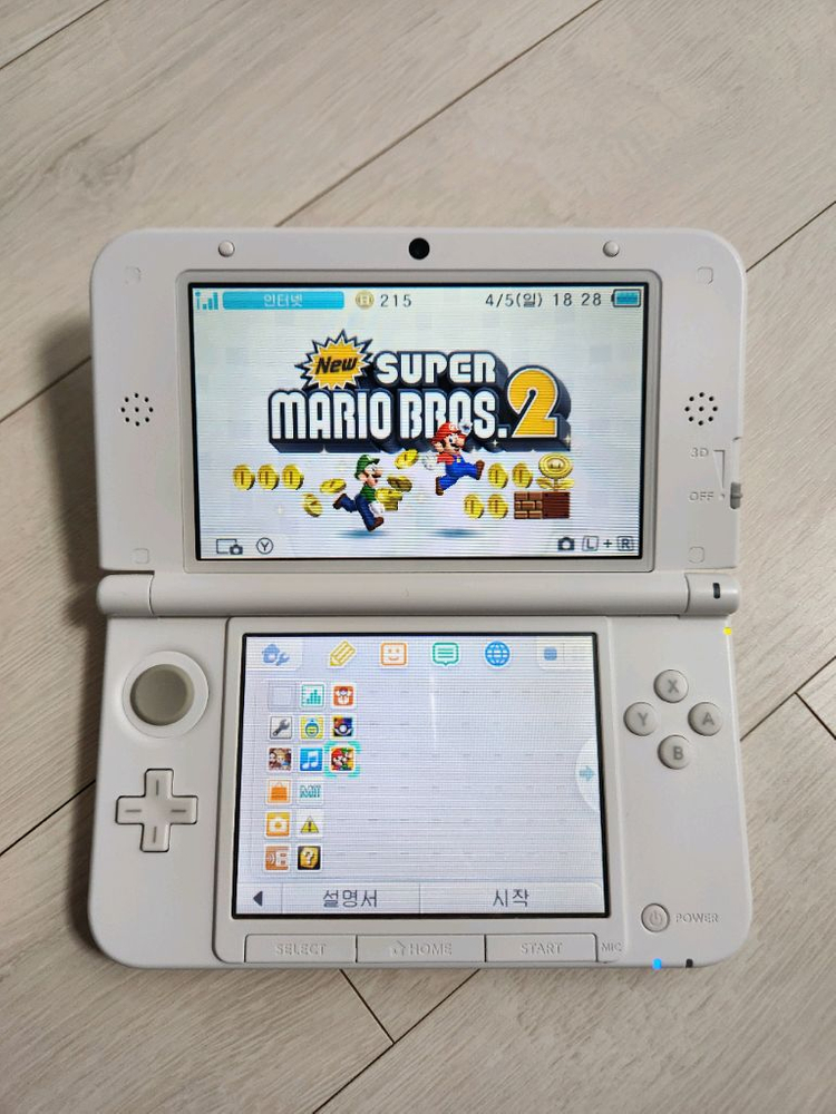 닌텐도 3DS XL 화이트, 한글칩 (뱅크,특별체험판등) 이미지