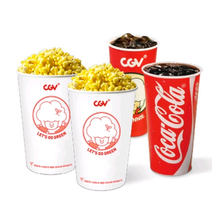 CGV 라지콤보 더블콤보 50%할인쿠폰 팝콘 콜라 음료 이미지