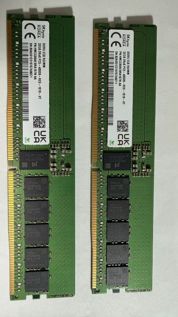 DDR5 32GB 메모리 4개 판매(서버용) 이미지