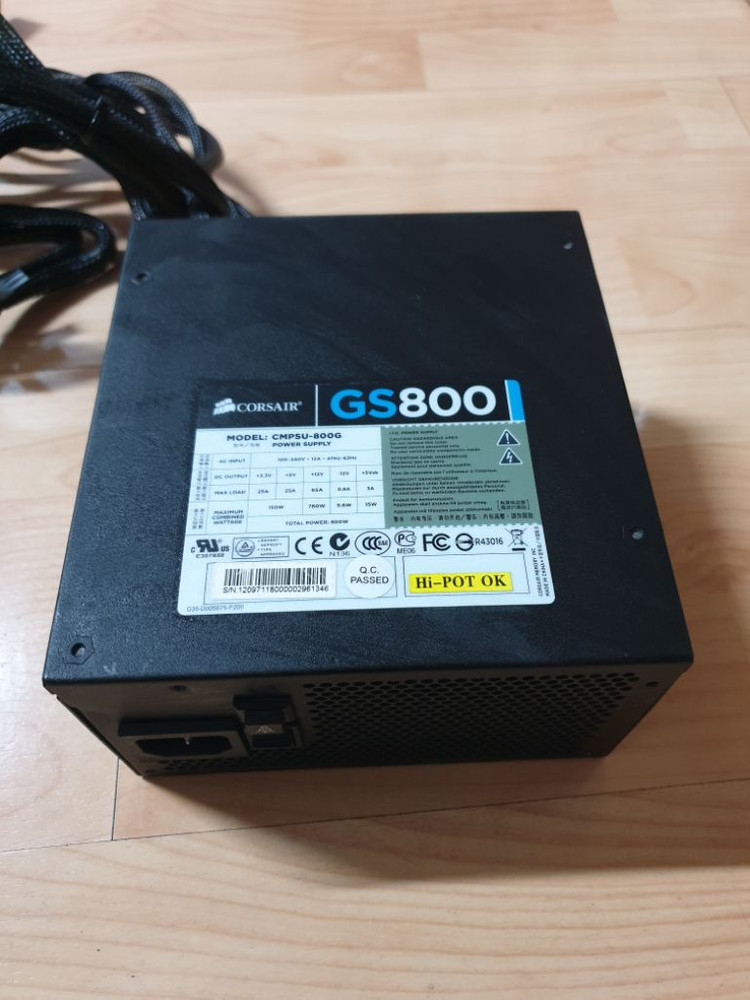 커세어 CORSAIR CMPSU-800G GS800 800w 파워서플라이 이미지