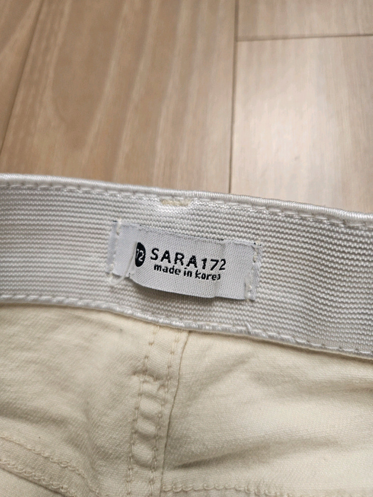 (새상품)SARA172 크림색 청바지 28인치 이미지