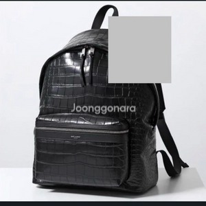 [팝니다] 생로랑 크로커 블랙 레더 백팩 이미지