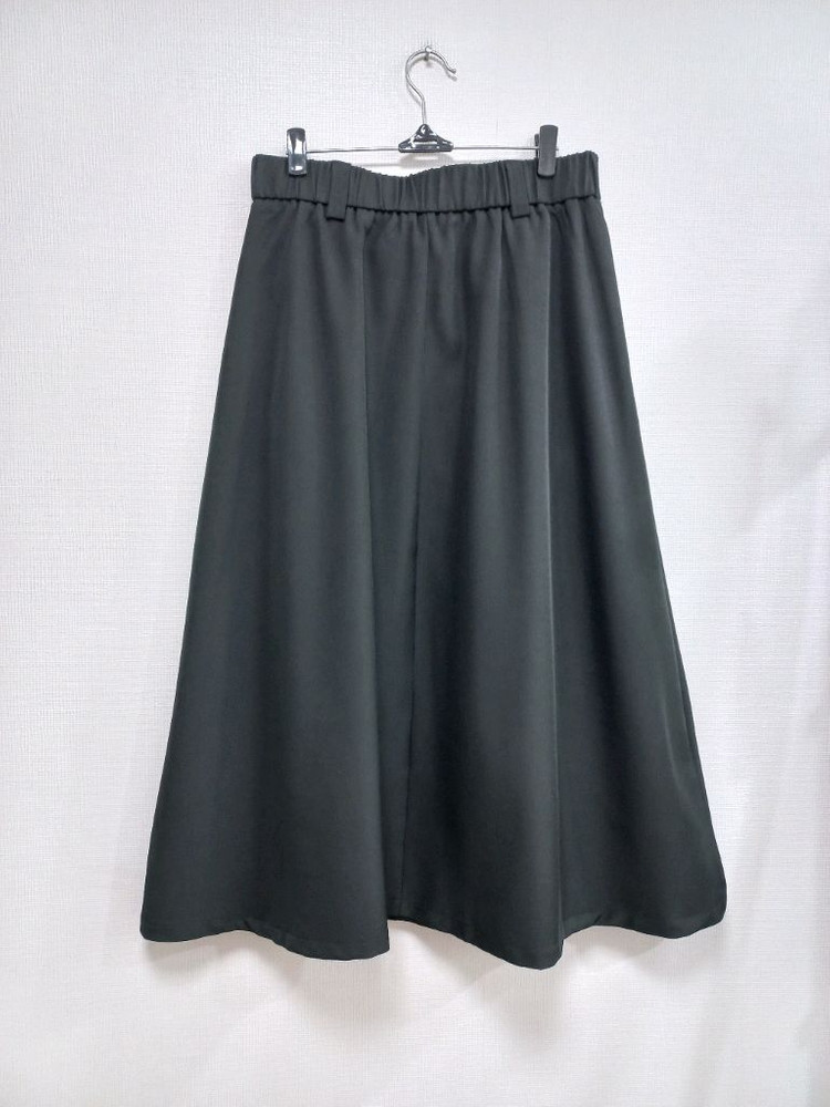 빅사이즈 뒷밴딩 롱스커트 블랙 XL 이미지