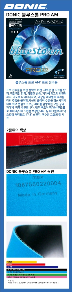도닉 헥사카본FL+블루스톰 프로 am 적흑 부착 이미지
