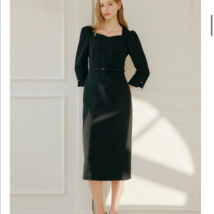 새상품 룩캐스트 제이드 벨티드 슬림 원피스 블랙 M 이미지