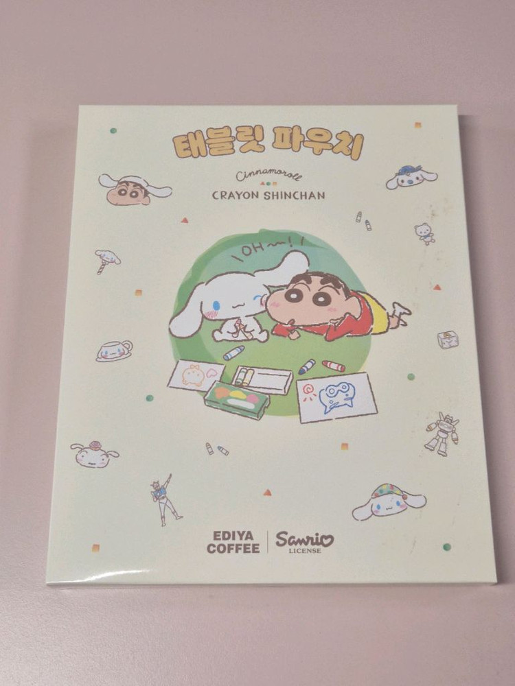 이디야 짱구 시나모롤 태블릿 파우치 미개봉 새상품 아이패드 갤럭시탭 이미지