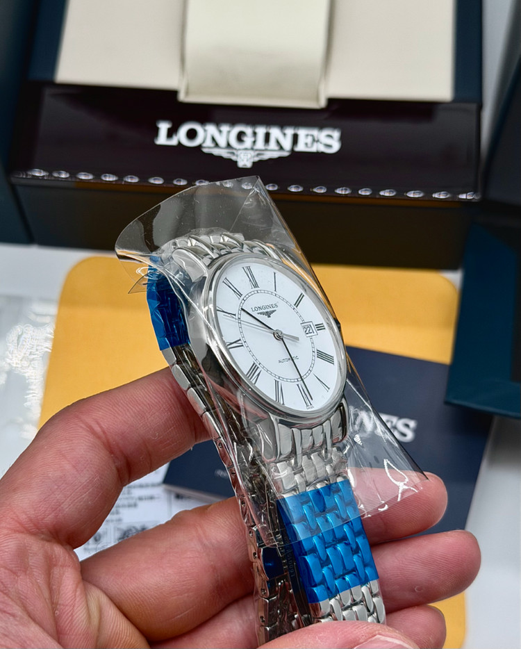 신품급 론진(Longines) 정품 오토매틱 38.5mm L4.921.4.11.6 남성 시계 이미지
