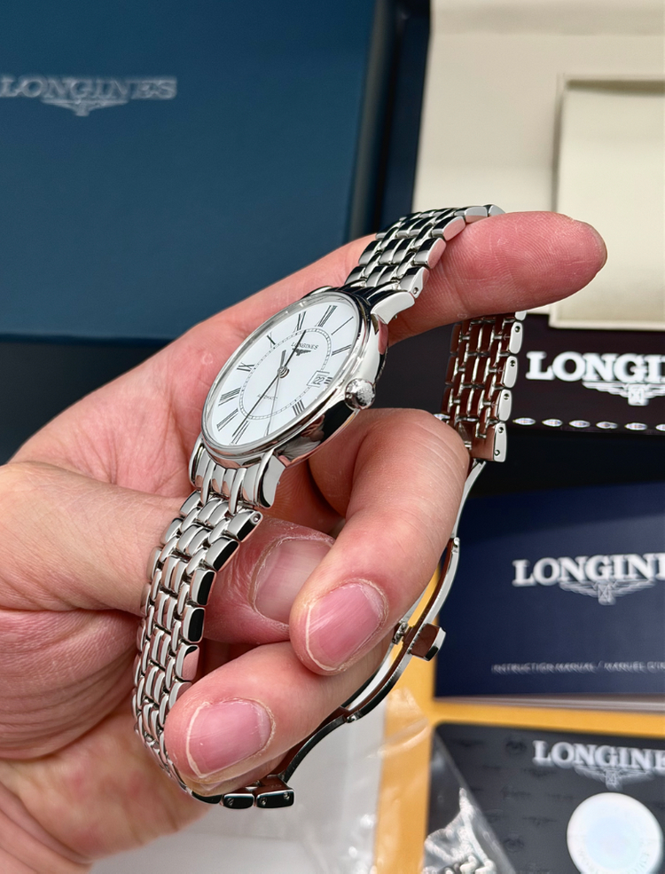 신품급 론진(Longines) 정품 오토매틱 38.5mm L4.921.4.11.6 남성 시계 이미지