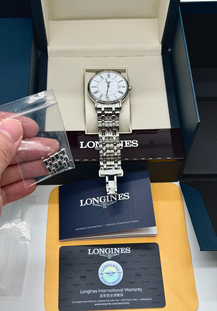 신품급 론진(Longines) 정품 오토매틱 38.5mm L4.921.4.11.6 남성 시계 이미지