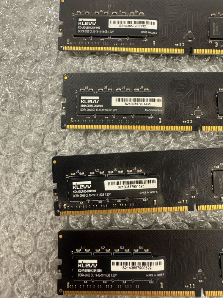 KLEVV DDR4 2666 16GB 램 4개 이미지